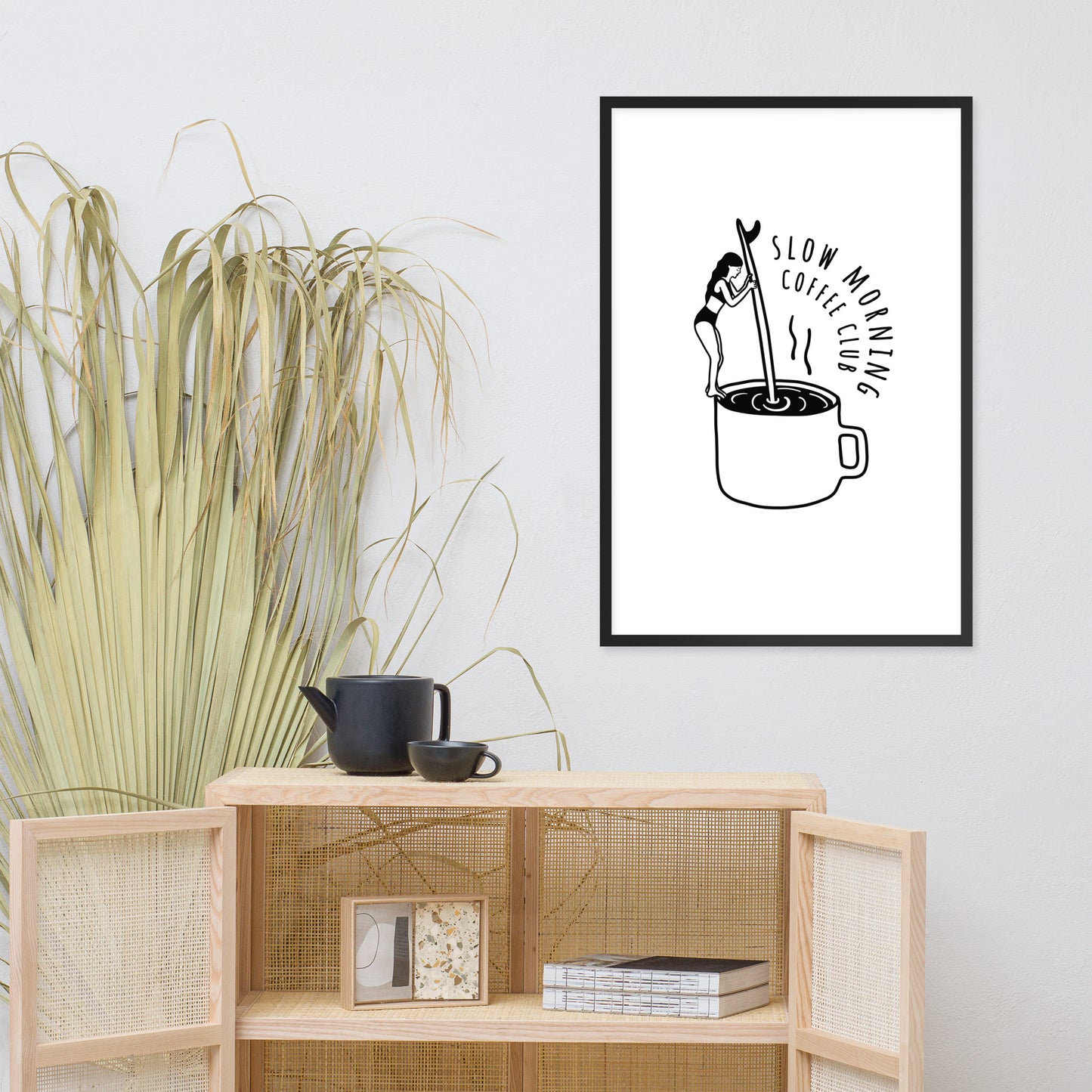 Framed art print - Slow morning coffee club