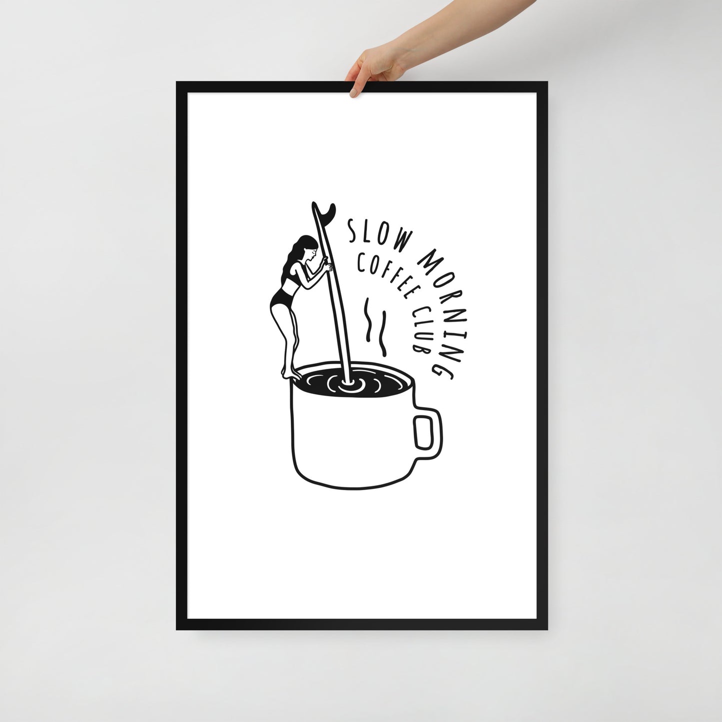 Framed art print - Slow morning coffee club