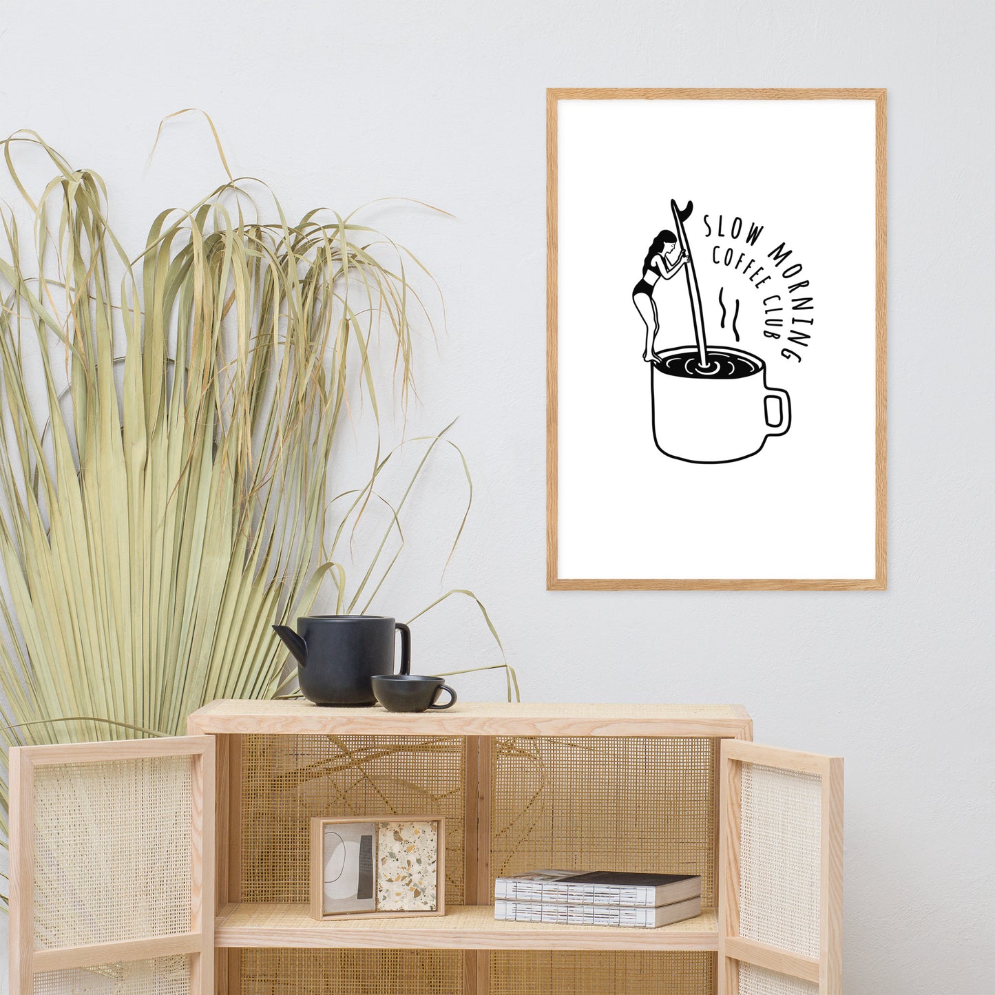 Framed art print - Slow morning coffee club