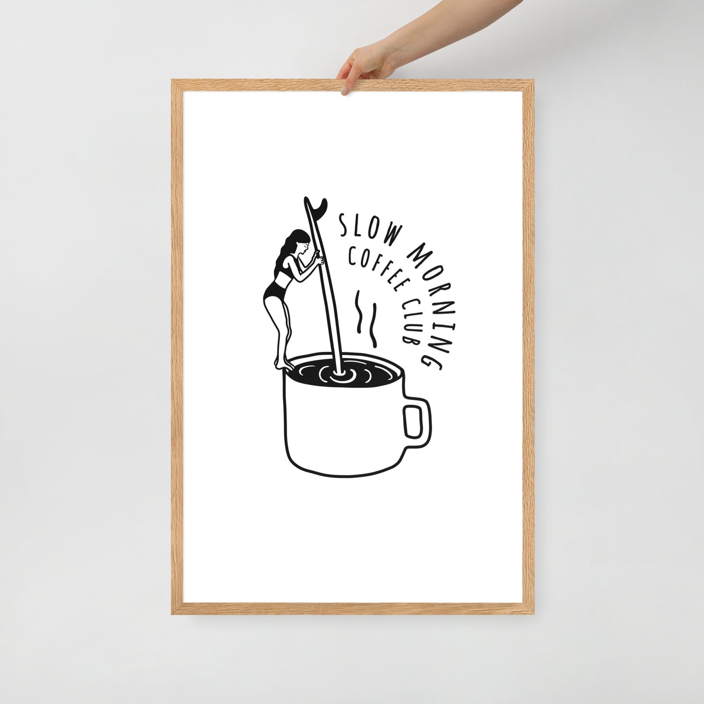 Framed art print - Slow morning coffee club