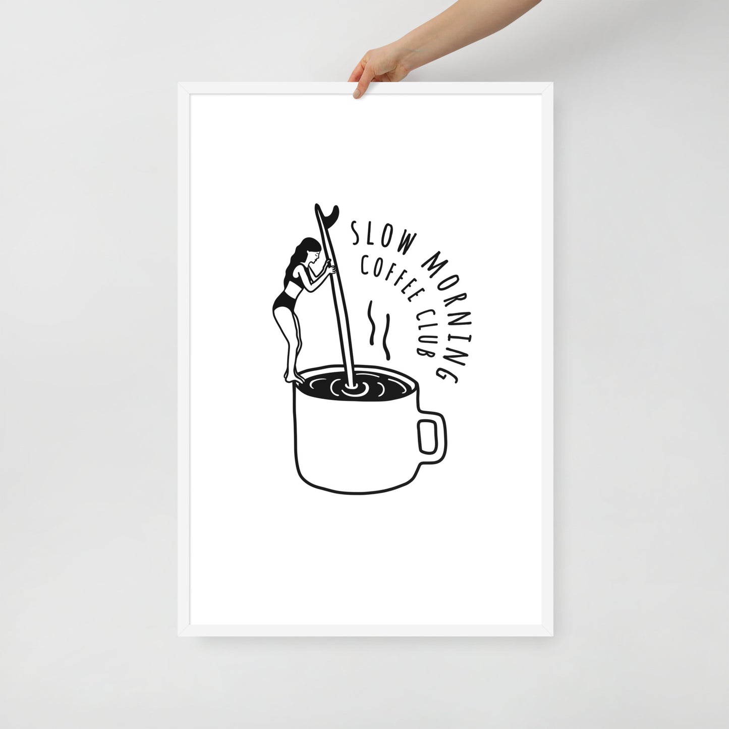 Framed art print - Slow morning coffee club