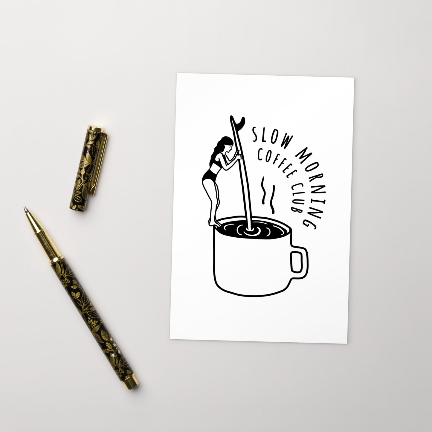 Postcard - Slow morning coffee club