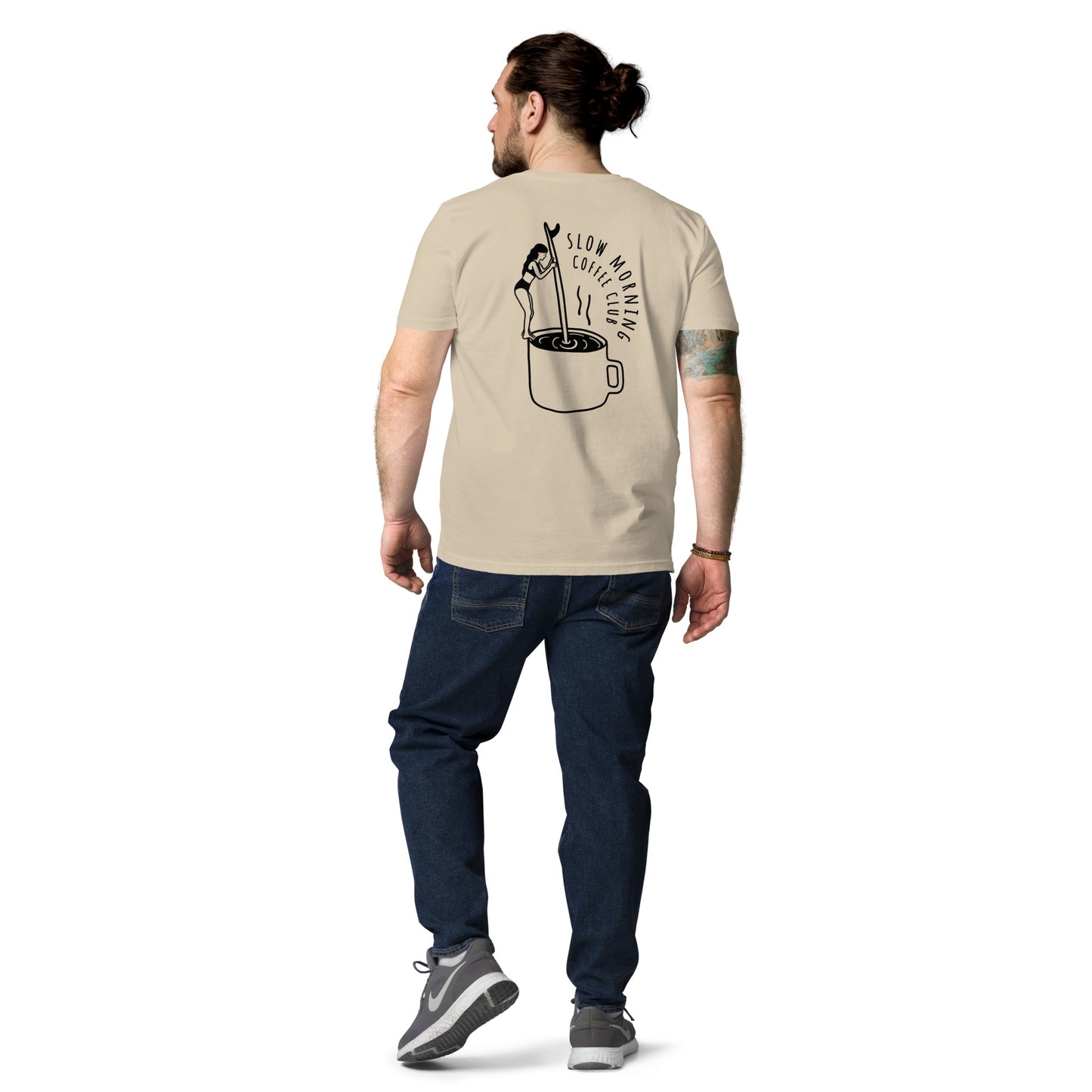 Unisex organic cotton t-shirt - Slow morning coffee club