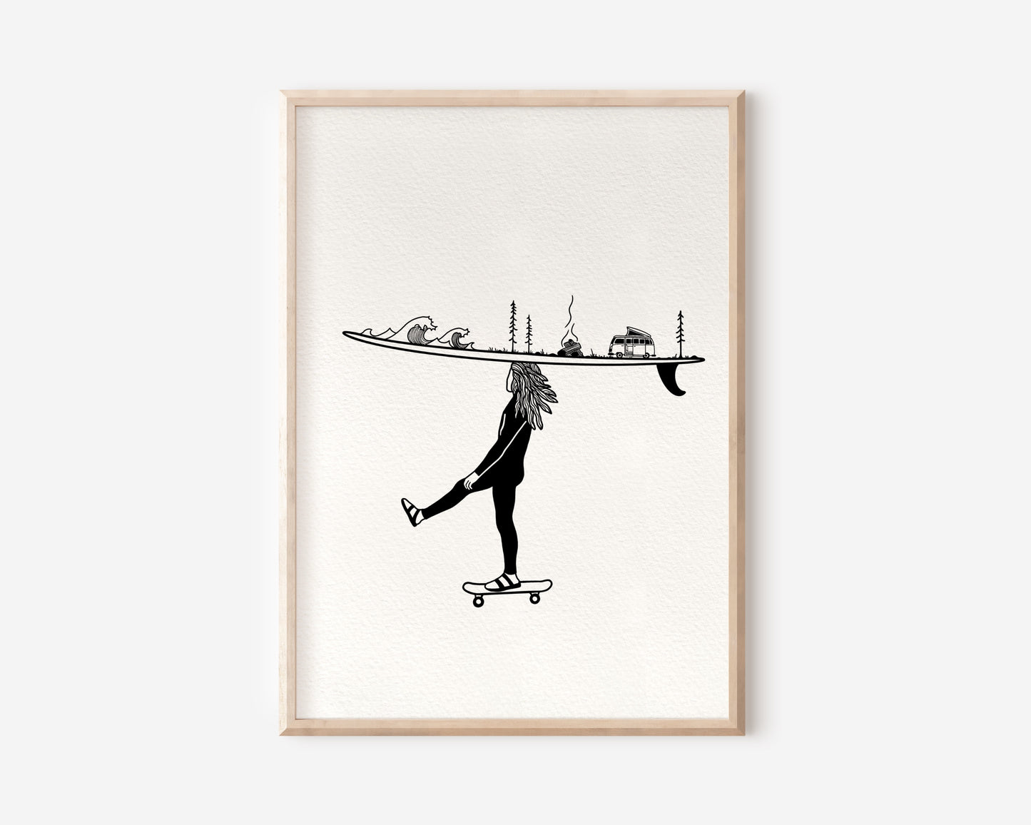 Mr. Surf Skate - Art print - A4