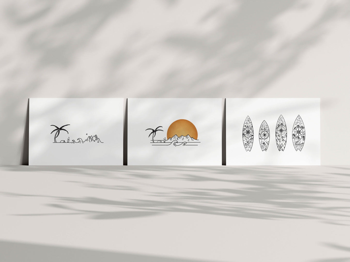 Ocean Camps - Art prints - A5 - Set of 3